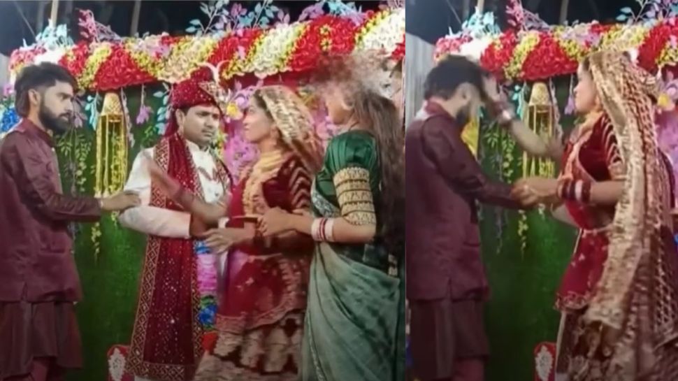 வைரல் வீடியோ: துணை மாப்பிள்ளையை குனிய வைத்து குத்திய மணமகள்! அதிர்ச்சியில் மணமகன்.. வைரல் வீடியோ: துணை மாப்பிள்ளையை குனிய வைத்து குத்திய மணமகள்! அதிர்ச்சியில் மணமகன்..