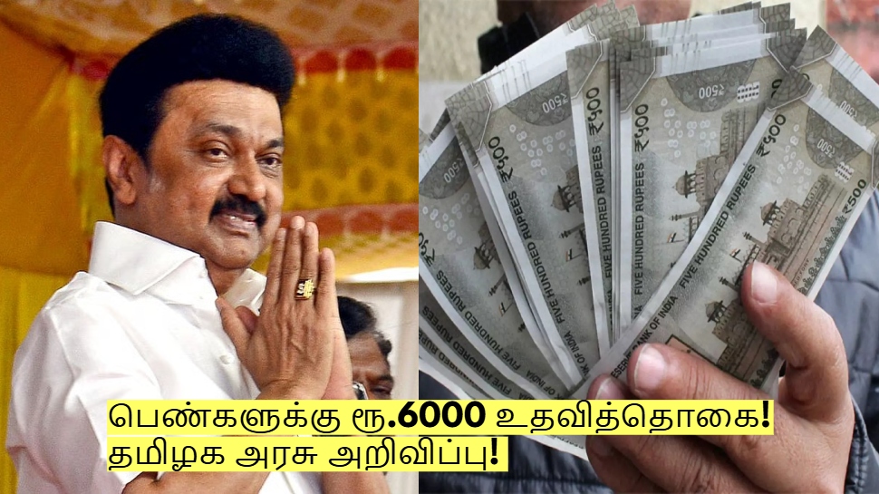 பெண்களுக்கு ரூ.6000 உதவித்தொகை! தமிழக அரசு அறிவிப்பு! யார் யார் பெறலாம்? பெண்களுக்கு ரூ.6000 உதவித்தொகை! தமிழக அரசு அறிவிப்பு! யார் யார் பெறலாம்?