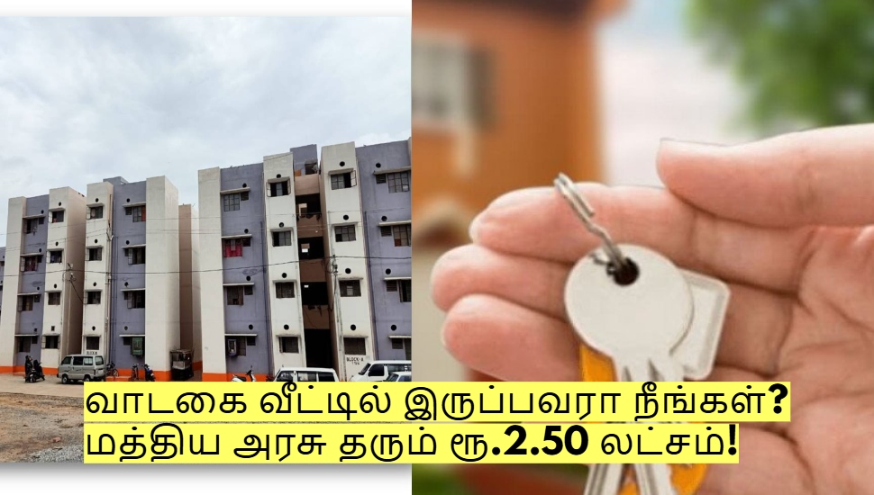 வாடகை வீட்டில் இருப்பவரா நீங்கள்? உங்களுக்கு மத்திய அரசு தரும் ரூ.2.50 லட்சம்! வாடகை வீட்டில் இருப்பவரா நீங்கள்? உங்களுக்கு மத்திய அரசு தரும் ரூ.2.50 லட்சம்!