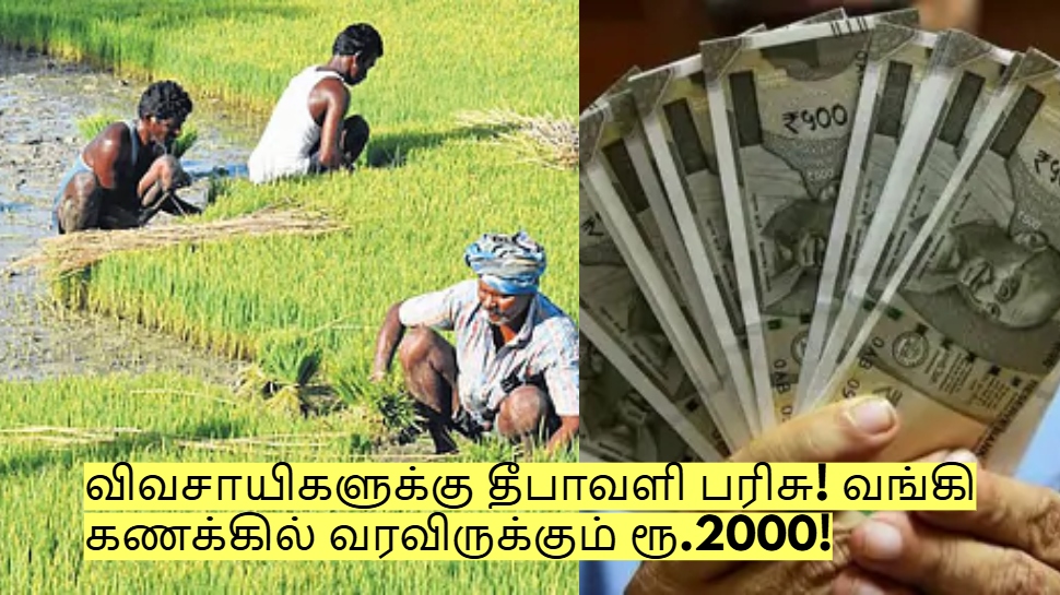 விவசாயிகளுக்கு தீபாவளி பரிசு! வங்கி கணக்கில் வரவிருக்கும் ரூ.2000! எப்படி பெறுவது? விவசாயிகளுக்கு தீபாவளி பரிசு! வங்கி கணக்கில் வரவிருக்கும் ரூ.2000! எப்படி பெறுவது?