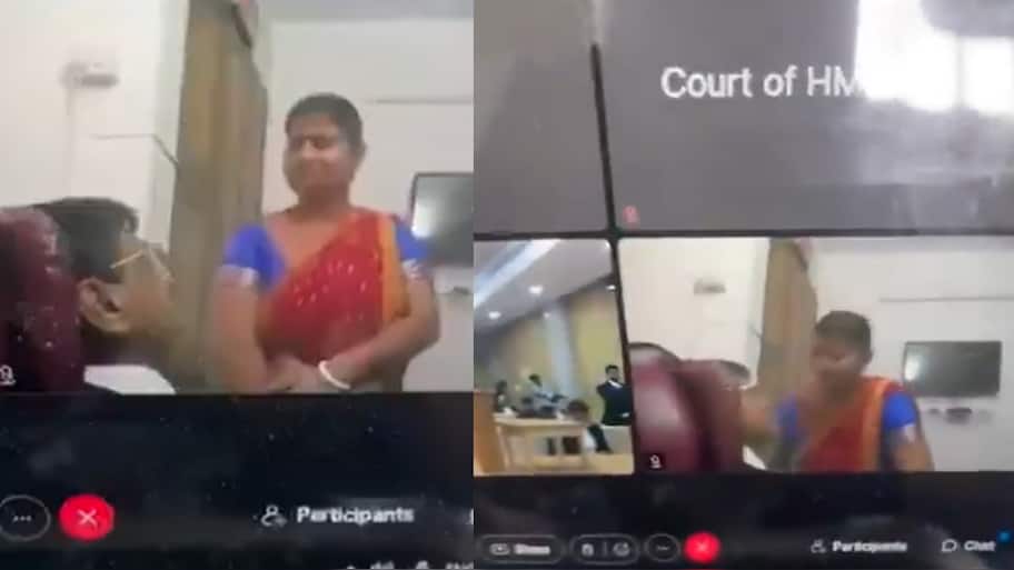 முரட்டு முத்தம்... வக்கீல் செய்த செயல்; நீதிபதி வராத நேரத்தில் சேட்டை  - Viral Video