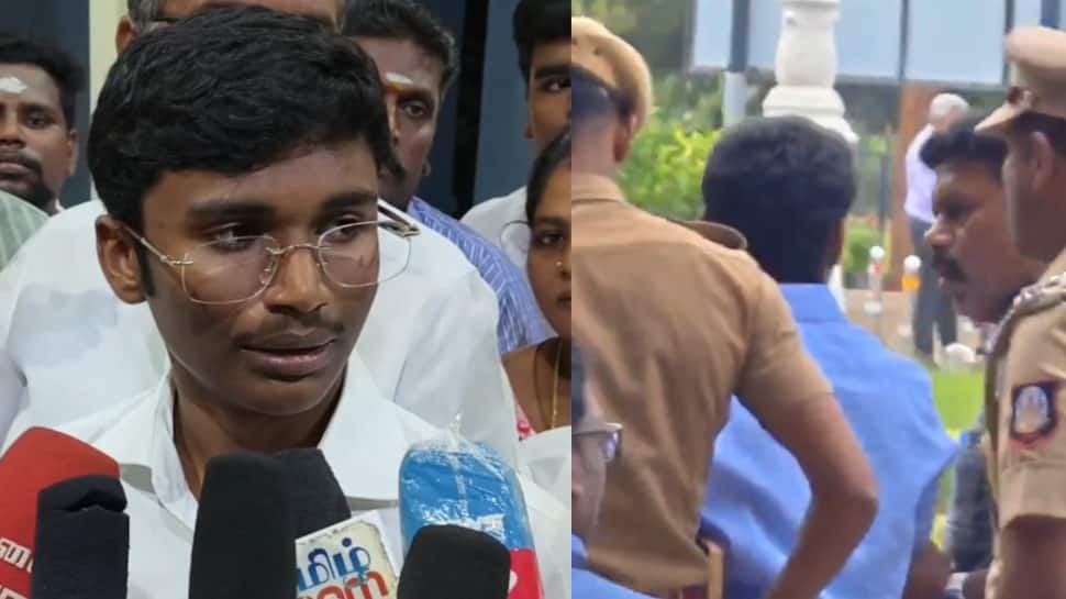 நீதிபதி ஜி.ஆர். சுவாமிநாதன் ஒழிக என கோஷமிட என்ன காரணம்? எம்எல்ஏ மகன் பேட்டி