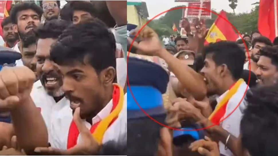 அவ்ளோ வெறி மாப்பிள்ளைக்கு! போலீஸ் கையை கடித்து குதறிய தவெக தொண்டர்.. வைரல் வீடியோ