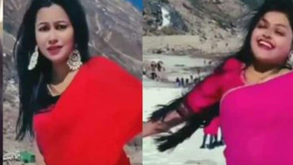 கடுங்குளிரில் புடவைக்கட்டி ரீல்ஸ் போட்ட பெண்! சில நிமிடங்களில் என்ன ஆச்சு பாருங்க..