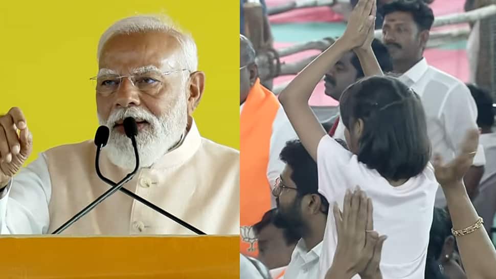 சிறுமி வைத்திருந்த படம்... உற்றுப்பார்த்த பிரதமர்... மேடையில் மோடி செய்த செயலை பாருங்க!