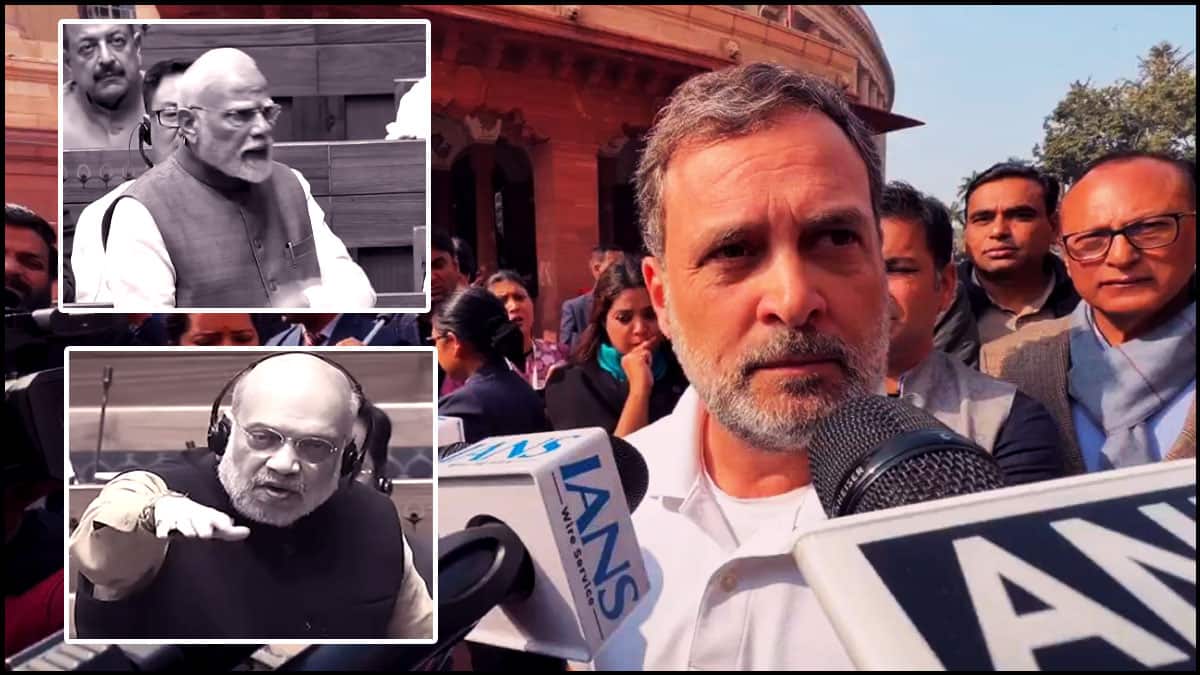 பிரதமர் மோடி பயப்படுகிறார் -ராகுல் காந்தி கடும் தாக்கு.. 8 எதிர்க்கட்சி எம்.பி.க்கள் சஸ்பெண்ட்