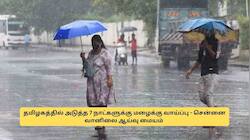 தமிழகத்தில் மழைக்கு வாய்ப்பு.. அடுத்த 7 நாட்களுக்கு உஷார்! வானிலை அப்டேட் 