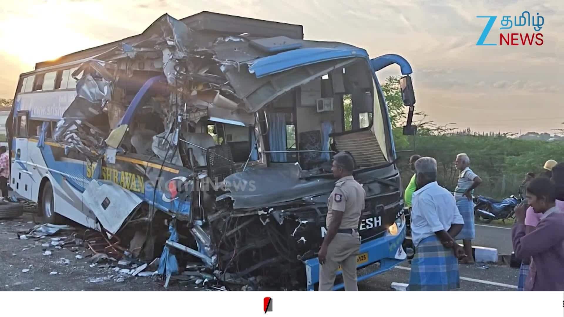 20 injured in an accident near Kovilpatti when an Omni bus collided