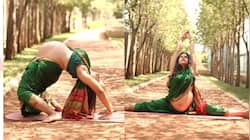 வயித்துல குழந்தைய வெச்சுக்கிட்டு..விபரீத யோகா செய்யும் 9 மாத கர்ப்பிணி! 