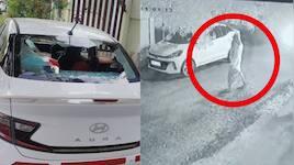 கோவையில் துணிகரம்: சொகுசு காரில் வந்து வாடகை காரை நொறுக்கிய கும்பல்.. பகீர் சிசிடிவி