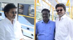 பேருந்தில் பயணித்த முதல்வர் விஜய்.. சீட்டில் அமர்ந்ததும் செய்த செயல்.. வைரல் மோமட்ஸ்!