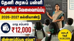 தேனி அரசுப் பள்ளி ஆசிரியர் வேலைவாய்ப்பு : மாத சம்பளம் 12 ஆயிரம் - விண்ணப்பிப்பது எப்