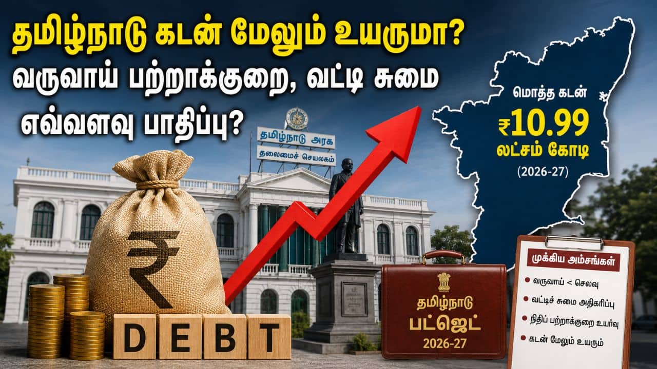 தமிழ்நாடு கடன் ரூ.10.99 லட்சம் கோடியாக உயர்வு