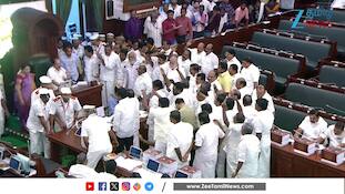 அலேக்காக தூக்கி செல்லப்பட்ட திமுகவினர்..!குண்டுக்கட்டாக வெளியேற்றிய அவைக் காவலர்கள்..!