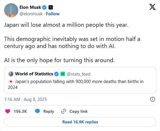 elon musk warns japan 