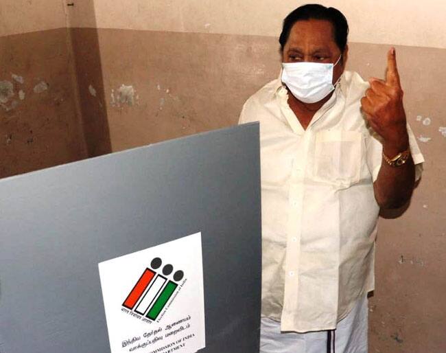 Durai Murugan cast his vote