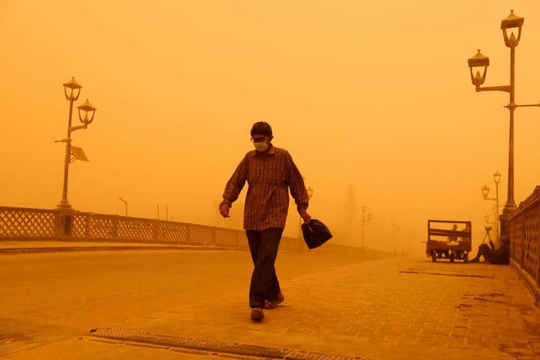 Sand storm in Arab countries