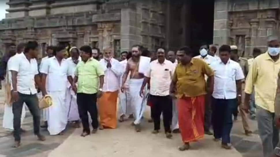 Minister sekar babu inspected in Chidambaram Natarajar Temple