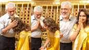 அஜித் காலில் விழுந்த ஷாலினி! பதிலுக்கு அவர் கொடுத்த க்யூட் ரியாக்ஷன்..வைரல் வீடியோ