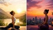 காலை யோகா Vs மாலை யோகா! எது பெஸ்ட்? எதை செய்தால் உடல் ஹேல்தியாக இருக்கும்?