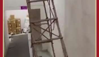 ’தானாகவே நடக்கும் ஏணி' : விநோதமான வைரல் வீடியோ
