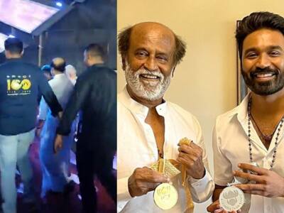 கலைஞர் 100: என்ட்ரி கொடுத்த ரஜினி... காலில் விழுந்து ஆசிர்வாதம் வாங்கிய தனுஷ்!