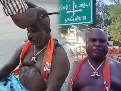 அட பாவமே... நடுரோட்டில் மொட்டை அடித்த பாஜக பிரமுகர் - காரணம் அண்ணாமலை தானாம்...!