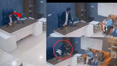 குழந்தை வைத்திருந்த பெண்ணை அறைந்த பாதிரியார்! அதிர்ச்சுயூட்டும் சிசிடிவி காட்சி..