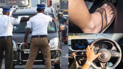 செருப்பு போட்டு கார் ஓட்டினால் தவறா...? அபராதம் விதிக்கப்படுமா...? 