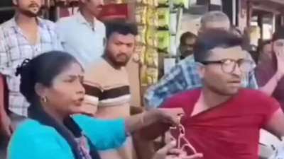 கணவனை ரோட்டில் இழுத்து போட்டு அடித்த மனைவி..Why this கொலவெறி? வைரல் வீடியோ..