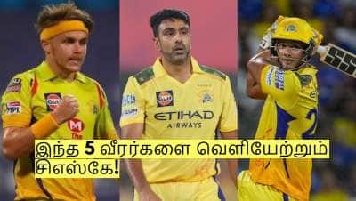 ஐபிஎல் 2026 ஏலத்திற்கு முன்னதாக இந்த 5 வீரர்களை வெளியேற்றும் சிஎஸ்கே!