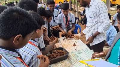 வாணியம்பாடி: கலாம் பிறந்த நாளில் 2.5 லட்சம் விதை பந்துகள் தயாரித்து பள்ளி மாணவர்கள் சாதனை