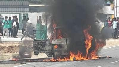 திருநெல்வேலியில் பயங்கரம்: கேஸ் பங்க் அருகே தீப்பிடிப்பு, சிலிண்டர் வெடித்ததால் பரபரப்பு