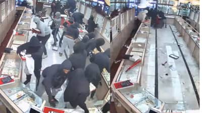 Video: 1 நிமிஷத்தில் ரூ.16 கோடி 'அபேஸ்' - நகை கடையை சூறையாடிய கும்பல்... தப்பியது எப்படி?