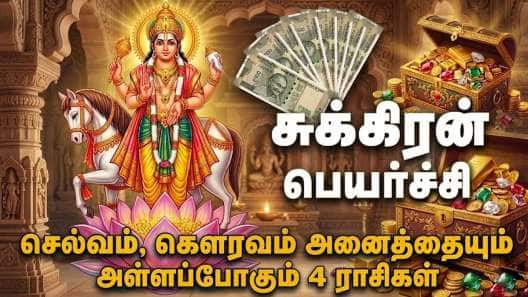 சுக்கிர நட்சத்திர பெயர்ச்சி: செல்வம், கௌரவம் அனைத்தையும் அள்ளப்போகும் 4 ராசிகள்
