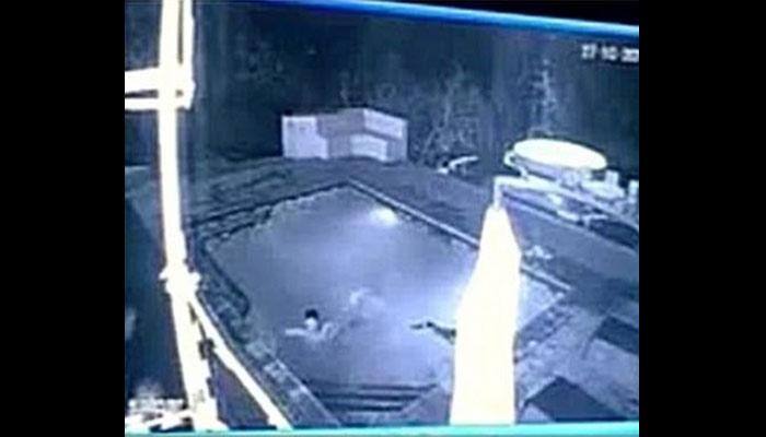 திகில்: நீச்சல் குளத்தில் புகுந்து தம்பதியைத் தாக்கிய முதலை திகில்: நீச்சல் குளத்தில் புகுந்து தம்பதியைத் தாக்கிய முதலை