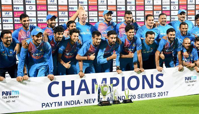 நியூசி.க்கு எதிரான டி20 தொடர்: முதல் முறையாக கைப்பற்றியது இந்தியா நியூசி.க்கு எதிரான டி20 தொடர்: முதல் முறையாக கைப்பற்றியது இந்தியா