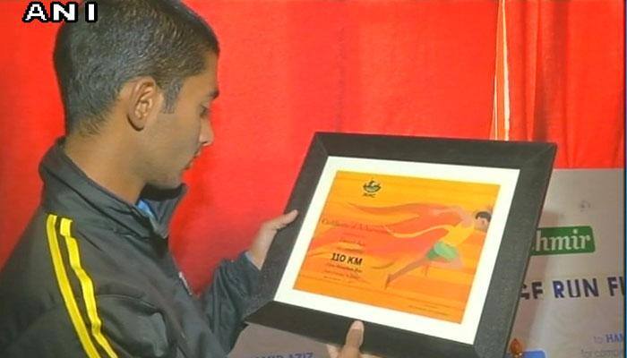 ஜம்மு இளைஞர் சாதனை - ஒரே நாளில் 100 கி.மீ. ஓட்டம்!