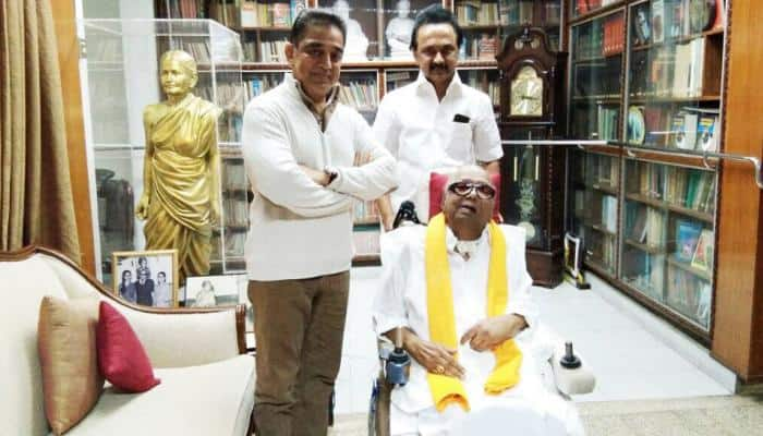 திமுக தலைவர் கருணாநிதி-யுடன் கமலஹாசன் சந்திப்பு!