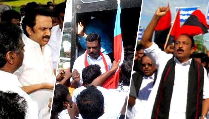 கருணாநிதி, ஸ்டாலின் உள்ளிட ஆயிரத்திற்கும் மேற்பட்ட வீடுகளில் கருப்பு கொடி!! கருணாநிதி, ஸ்டாலின் உள்ளிட ஆயிரத்திற்கும் மேற்பட்ட வீடுகளில் கருப்பு கொடி!!