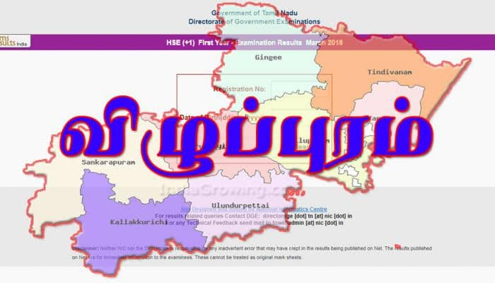 பிளஸ் 1 முடிவுகள்! கடைசி இடத்தில் விழுப்புரம் மாவட்டம்!