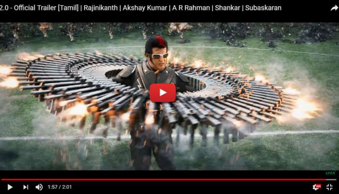 வீடியோ: வெளியானது 2.0 படத்தின் அசத்தல் டிரெய்லர்! வீடியோ: வெளியானது 2.0 படத்தின் அசத்தல் டிரெய்லர்!