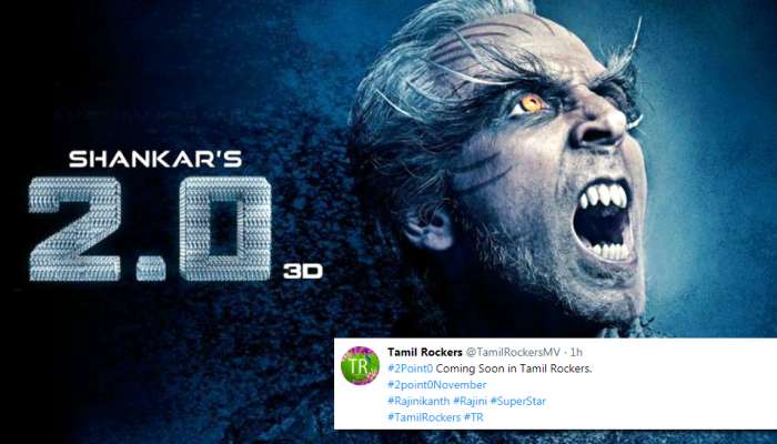 சர்காரை தொடர்ந்து 2.0-வும் இணையத்தில் வெளியாகும் -tamilRockers! சர்காரை தொடர்ந்து 2.0-வும் இணையத்தில் வெளியாகும் -tamilRockers!