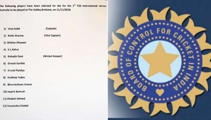 INDvsAUS: டி-20 போட்டியில் பங்கேற்கும் இந்திய வீரர்களின் பட்டியல் வெளியீடு INDvsAUS: டி-20 போட்டியில் பங்கேற்கும் இந்திய வீரர்களின் பட்டியல் வெளியீடு