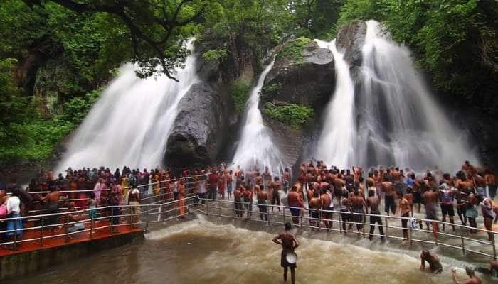 சீசன் துவங்கியதால் குற்றாலத்தில் சுற்றுலா பயணிகள் வருகை அதிகரிப்பு! title=