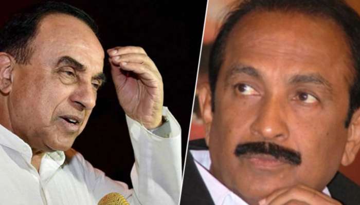 வி.கோபால் சாமி என்கிற வைகோ ராஜ்யசபா எம்.பி பதவிக்கு தகுதி அற்றவர்: சு.சுவாமி வி.கோபால் சாமி என்கிற வைகோ ராஜ்யசபா எம்.பி பதவிக்கு தகுதி அற்றவர்: சு.சுவாமி