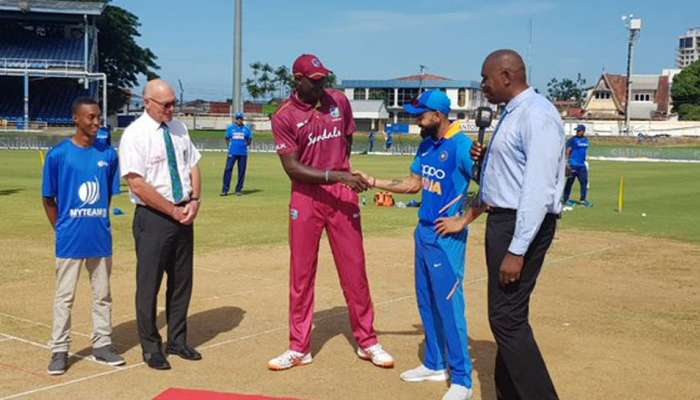 IND vs WI 3வது ஒருநாள் போட்டி: டாஸ் வென்ற வெஸ்ட் இண்டீஸ் அணி பேட்டிங் தேர்வு IND vs WI 3வது ஒருநாள் போட்டி: டாஸ் வென்ற வெஸ்ட் இண்டீஸ் அணி பேட்டிங் தேர்வு