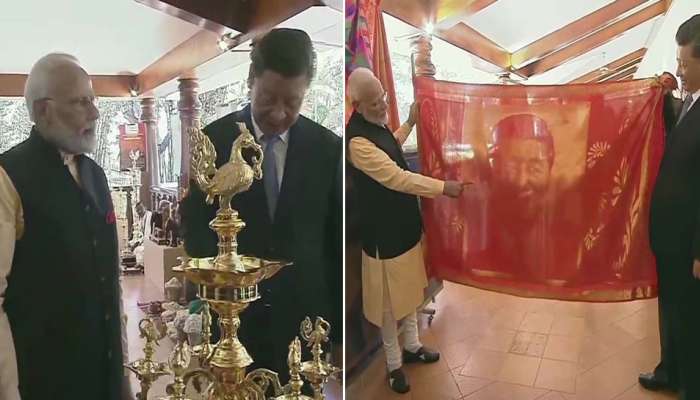 பட்டு சால்வை, ஓவியம் என ஜின்பிங்கிற்கு பல பரிசுகளை வழங்கிய பிரதமர் மோடி பட்டு சால்வை, ஓவியம் என ஜின்பிங்கிற்கு பல பரிசுகளை வழங்கிய பிரதமர் மோடி