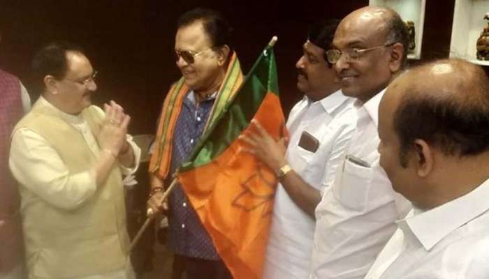 ஜே.பி.நட்டா முன்னிலையில் BJP-யில் இணைந்தார் நடிகர் ராதாரவி..! ஜே.பி.நட்டா முன்னிலையில் BJP-யில் இணைந்தார் நடிகர் ராதாரவி..!