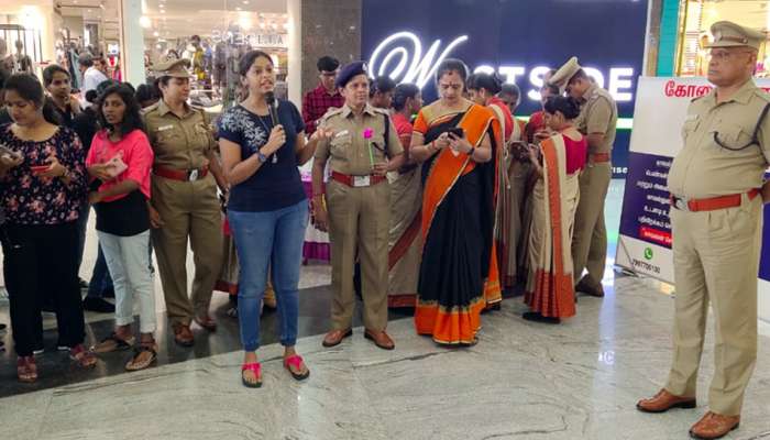 கோவையில் காவலன் செயலி குறித்து விழிப்புணர்வு நிகழ்ச்சி... கோவையில் காவலன் செயலி குறித்து விழிப்புணர்வு நிகழ்ச்சி...